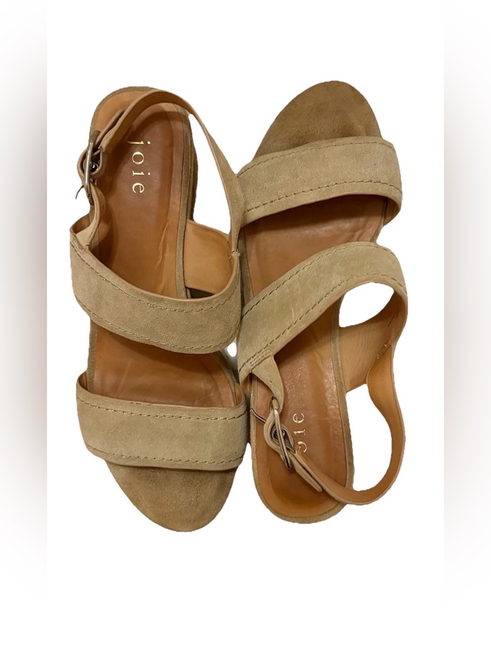 Joie Garland Suede Wedge Women’s Sandals Size 8.5 2” platform
